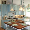 Painted/Glazed/Distressed w/Brazillian Cherry Top - Built for Nancy Pugh Interiors