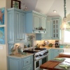 Painted/Glazed/Distressed w/Brazillian Cherry Top - Built for Nancy Pugh Interiors