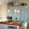 Painted/Glazed/Distressed w/Brazillian Cherry Top - Built for Nancy Pugh Interiors