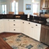 Painted Kitchen w/Granite Tops and Iroko Wood Bar Top - Built for Carl Jones