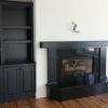 Painted and Distressed Built-in's and Mantle - Built for Mancuso Development